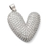 Brass Micro Pave Clear Cubic Zirconia Pendants KK-B094-04P-1