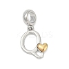 Brass European Dangle Charms KK-Z097-01Q-GP-1