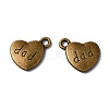 Tibetan Style Alloy Family Charms X-TIBEP-5414-AB-FF-2