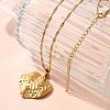 Summer Beach 304 Stainless Steel Pendant Rope Chain Necklaces for Women STAS-Z108-01G-03-2
