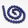 Dyed Round Natural Lapis Lazuli Beads Strands G-K081-8mm-2