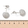 Cherry Brass Micro Pave Cubic Zirconia Stud Earrings EJEW-M077-12P-01-3