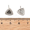 Brass Micro Pave Cubic Zirconia Stud Earrings for Women EJEW-G428-11P-03-5