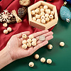100Pcs 10 Style Unfinished Natural Wood European Beads WOOD-CW0001-03-5