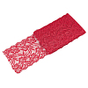 Cotton Flower Embroidery Elastic Lace Ribbon OCOR-WH0078-361B-1