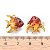 Ion Plating(IP) 304 Stainless Steel Enamel Pendants STAS-N114-14A-G-3