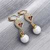 Brass Micro Pave Clear Cubic Zirconia Dangle Earrings EJEW-F362-01G-4