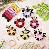 DIY Handmade Woven Cotton Ladybird Keychain Making Kits DIY-SC0028-10-5