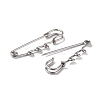 Tarnish Resistant 304 Stainless Steel Safety Pins Brooch Findings X-STAS-I673-06P-2