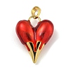 Rack Plating Brass With Enamel Pendants KK-I718-05G-1