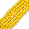 Electroplate Opaque Solid Color Glass Beads Strands EGLA-A034-P2mm-L02-1