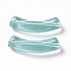 UV Plating Transparent Rainbow Iridescent Acrylic Beads OACR-A016-01G-2