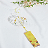 1Pc Japanese Sakura Glass Wind Chimes AJEW-LP0010-22B-1
