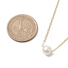 Round Acrylic Imitated Pearl Pendant Necklaces NJEW-JN04777-3