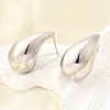 Rack Plating Brass Twist Teardrop Stud Earrings for Women EJEW-K247-02P-5