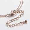 304 Stainless Steel Multi-Strand Anklets X-AJEW-H012-19RG-3
