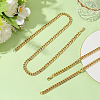 2Pcs 7mm Stainless Steel Cuban Link Chain Necklaces for Women Men NJEW-BBC0001-39A-7