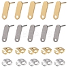 16Pcs 2 Colors 201 Stainless Steel Stud Earring Findings with Hole EJEW-FS0001-18-1