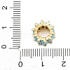 Brass Micro Pave Cubic Zirconia European Beads KK-C170-33G-3