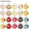 20Pcs 10 Colors Opaque Resin Imitation Food Pendants CRES-YW0001-31-2