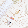 10Pcs 10 Styles Brass Paperclip & Cable & Box & Satellite & Bar Link Chain Necklaces Set MAK-PH0004-33RG-5