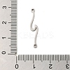 Non-Tarnish 304 Stainless Steel Wave Links Connector Charms STAS-S123-03P-05-3