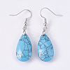 Natural & Synthetic Mixed Stone Dangle Earrings EJEW-P150-A-3
