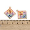 Rack Plating Alloy Enamel Pendants FIND-I038-04A-3