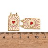 Brass Enamel Pendants X-KK-Q098-03G-3