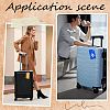 5Pcs 5 Colors Rectangle with Airplane Pattern Silicone Luggage Tag DIY-SP0002-77A-5