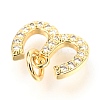 Brass Micro Pave Cubic Zirconia Charms ZIRC-O037-22G-3