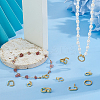 10Pcs 5 Styles Brass Micro Pave Clear Cubic Zirconia Twister Clasps ZIRC-HS0001-20-5