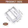 2Pcs 304 Stainless Steel Roller Buckles DIY-CA0007-24-2