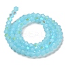 Imitation Jade Electroplate Glass Beads Strands EGLA-A039-J4mm-L03-2