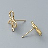 Brass Stud Earrings Finding FIND-WH0152-98-2