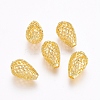 Rack Plating Brass Filigree Beads KK-D530-09G-1