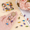 50Pcs Handmade Millefiori Beads Pendants PALLOY-PH0022-35-3