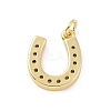 Brass Micro Pave Cubic Zirconia U Shape Charms KK-C012-24G-2