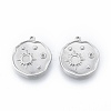 Tarnish Resistant 304 Stainless Steel Pendant Rhinestone Settings STAS-N097-251P-2