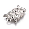 Tarnish Resistant 304 Stainless Steel Pendants Rhinestone Settings STAS-H119-11P-3