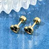 Heart Rhinestone Ear Fake Plugs EJEW-H105-26G-3