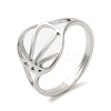 Non-Tarnish 304 Stainless Steel Hollow Basketball Adjustable Ring for Women RJEW-M149-28P-3