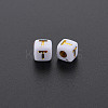 Opaque White Acrylic Beads MACR-Q242-010T-2