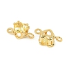 Brass Pave Cubic Zirconia Heart Connector Charms KK-P347-02G-01-3
