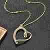 Brass Micro Pave Clear Cubic Zirconia Heart Pendant Necklaces for Women NJEW-R027-01G-02-3