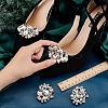 4Pcs 2 Style Detachable Flower Glass Crystal Rhinestone Shoe Decoration FIND-HY0003-38-3