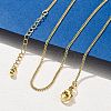 Brass Curb Chain Necklaces for Women NJEW-D302-50G-1