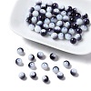 Two Tone Opaque Baking Paint Glass Beads Strands DGLA-YW0001-18D-1