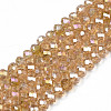 Electroplate Glass Beads Strands EGLA-A034-T10mm-B23-4