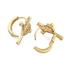 Rack Plating Cross Brass Hoop Earrings EJEW-N055-50G-RS-2